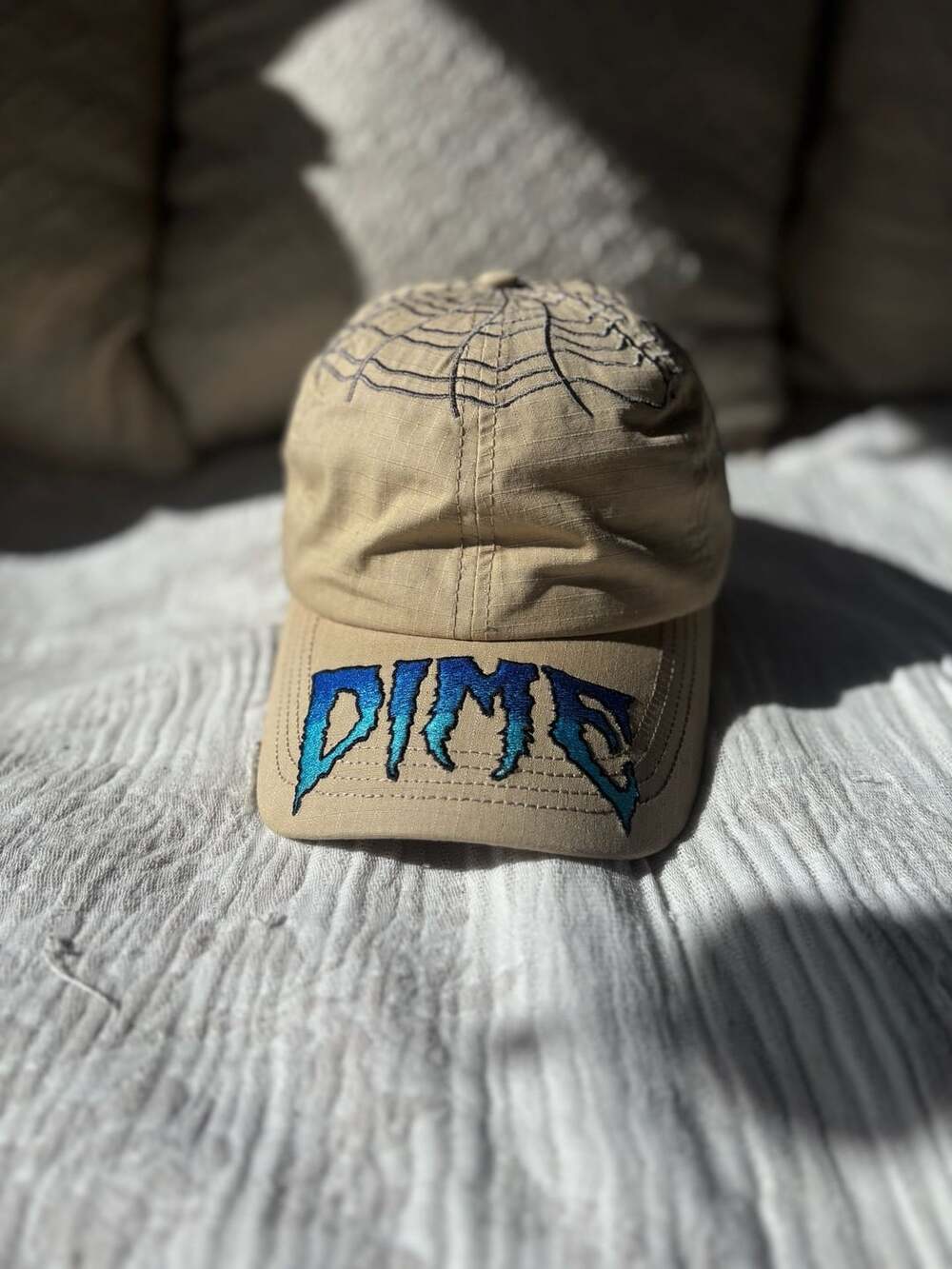 Dime Spider Low Pro Cap Beige Embroidered